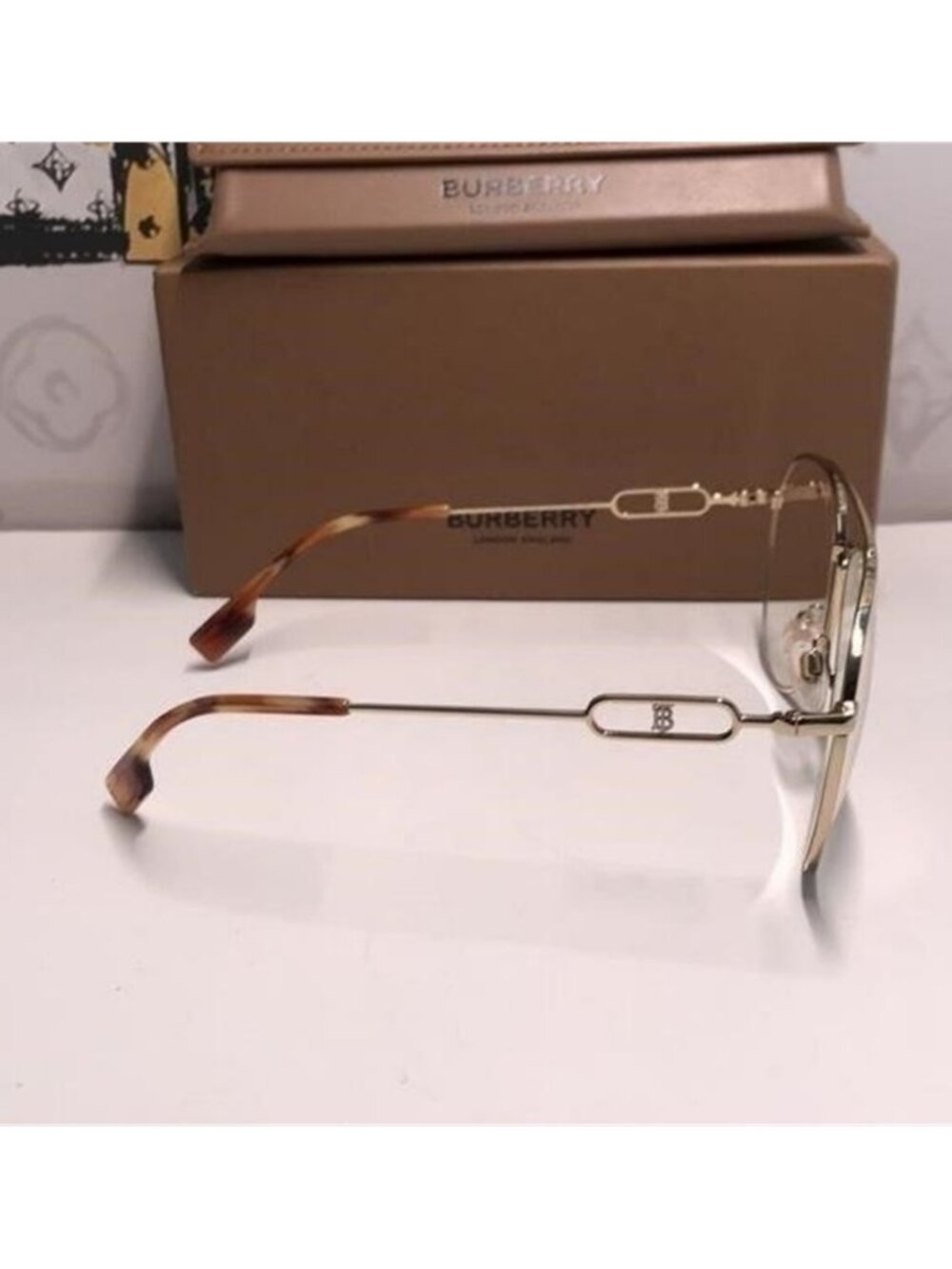 New Authentic Burberry BE3128 1808 Gold Eyeglasses - Picture 8 of 12